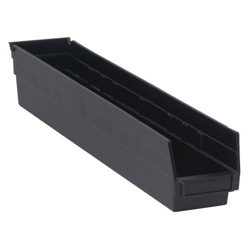 Bac pour &eacute;tag&egrave;re &eacute;conomique, 4-1/8" la, 4" h x 23-5/8" p, Noir Ontario Safety Products
