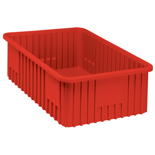 Contenants Divider Box, Plastique, 22,5" la x 17,5" p x 8" h, Rouge Ontario Safety Products