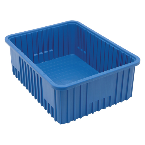 Contenants Divider Box, Plastique, 22,5" la x 17,5" p x 8" h, Bleu Ontario Safety Products