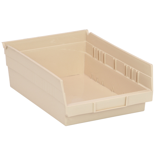 Bac pour &eacute;tag&egrave;re &eacute;conomique, 8-3/8" la, 4" h x 11-5/8" p, Ivoire Ontario Safety Products