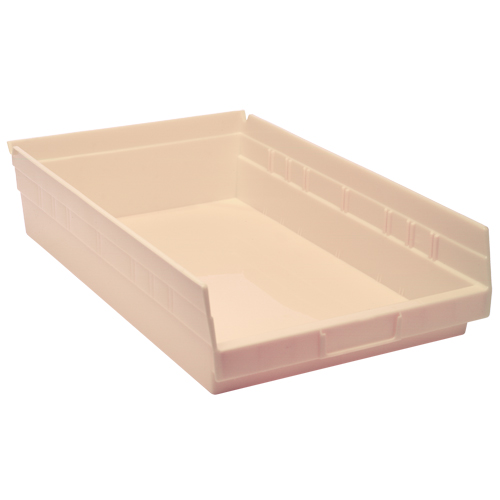 Economy Shelf Bin, 11-1/8" W x 4" H x 17-7/8" D, Ivory Ontario Safety Products