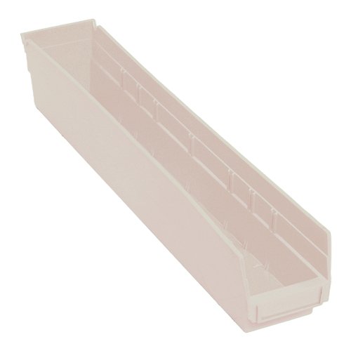 Economy Shelf Bin, 4-1/8" W x 4" H x 23-5/8" D, Ivory Ontario Safety Products