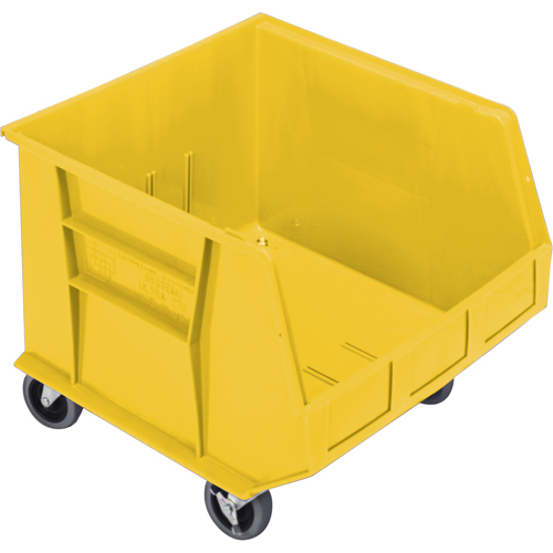 Mobile Bin, 14" H x 16-1/2" W x 18" D, 75 lbs. Capacity, Yellow Ontario Safety Products