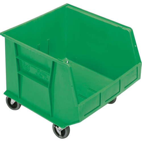 Mobile Bin, 14" H x 16-1/2" W x 18" D, 75 lbs. Capacity, Green Ontario Safety Products