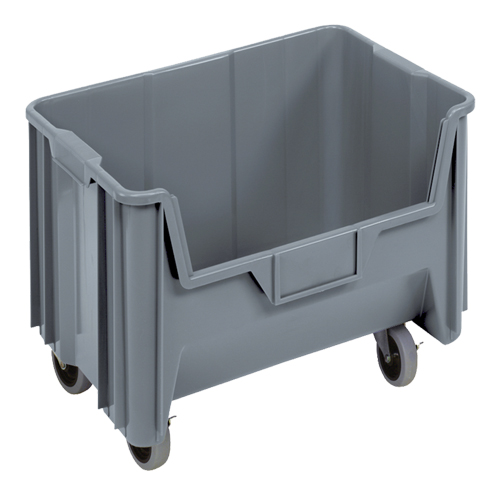 Mobile Giant Stack Container, 12-7/16" H x 19-7/8" W x 15-1/4" D, 250 lbs. Capacity, Grey Ontario Safety Products