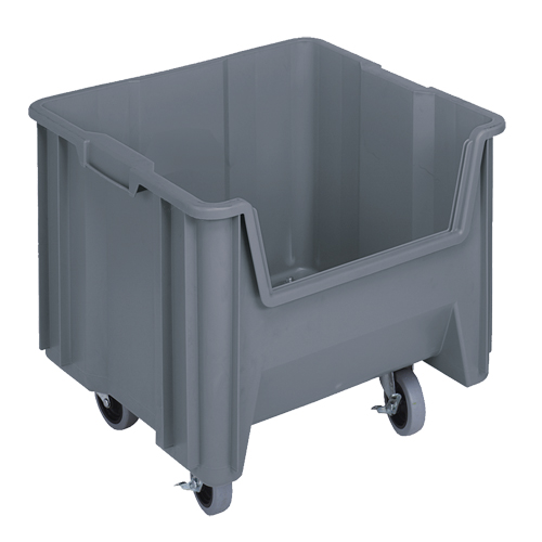 Mobile Giant Stack Container, 12-1/2" H x 16-1/2" W x 17-1/2" D, 250 lbs. Capacity, Grey Ontario Safety Products
