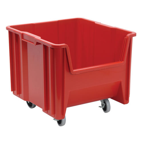 Mobile Giant Stack Container, 12-1/2" H x 16-1/2" W x 17-1/2" D, 250 lbs. Capacity, Red Ontario Safety Products