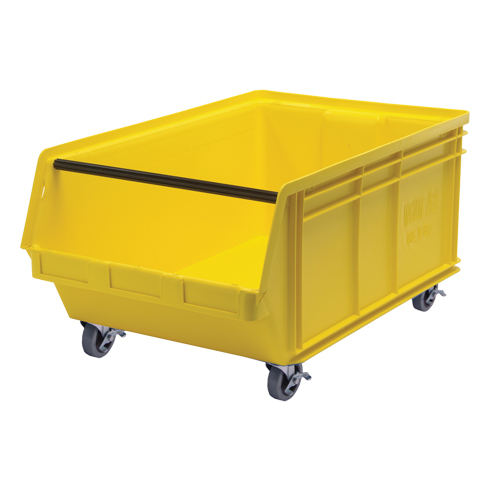 Mobile MAGNUM Bin, 14-7/8" H x 18-3/8" W x 29" D, 150 lbs. Capacity, Yellow Ontario Safety Products