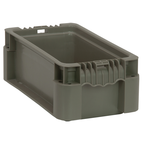 Contenant pliable et empilable, 7" la x 12" p x 5" h, Gris Ontario Safety Products