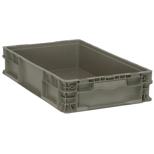 Contenant pliable et empilable, 15" la x 24" p x 5" h, Gris Ontario Safety Products