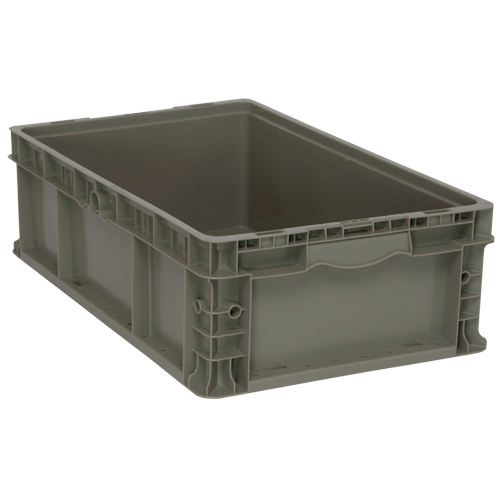 Contenant pliable et empilable, 15" la x 24" p x 7,5" h, Gris Ontario Safety Products