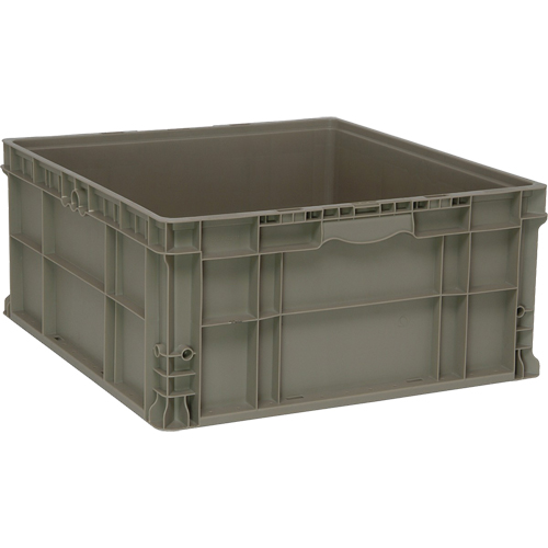 Contenant empilable, 22,5" la x 22,5" p x 11" h, Gris Ontario Safety Products