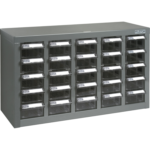 KPC-600 Parts Cabinet, Galvanized Steel, 25 Drawers, 23-1/10" x 8-7/10" x 13-4/5", Grey Ontario Safety Products