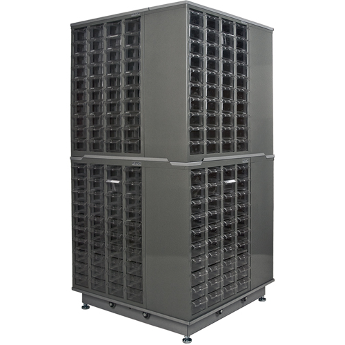 KPC-600 Parts Cabinet, Galvanized Steel, 40 Drawers, 18-3/10" x 8-7/10" x 25-3/10", Grey Ontario Safety Products