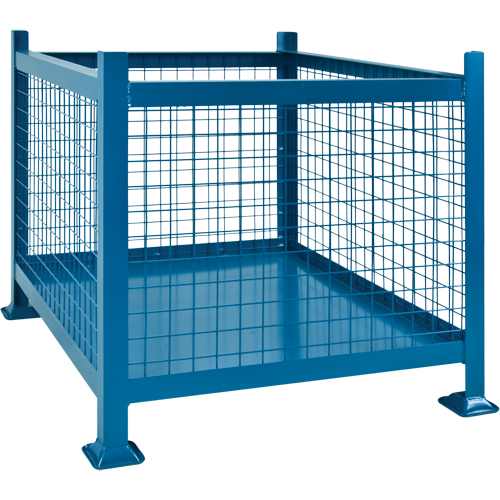 Bulk Stacking Containers, 40.5" W x 48.5" D x 30" H, 3000 lbs. Capacity Ontario Safety Products