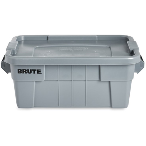 Bac de stockage Brute avec couvercle, 27,88” p x 16,5” la x 10,7" h, Capacit&eacute; 112 lb, Gris Ontario Safety Products