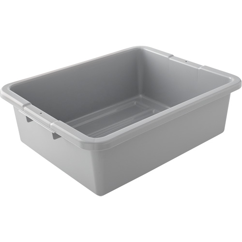 Contenant utilitaire sans compartiments, 7" ha x 21,5" p x 17" lo, Plastique, Gris Ontario Safety Products
