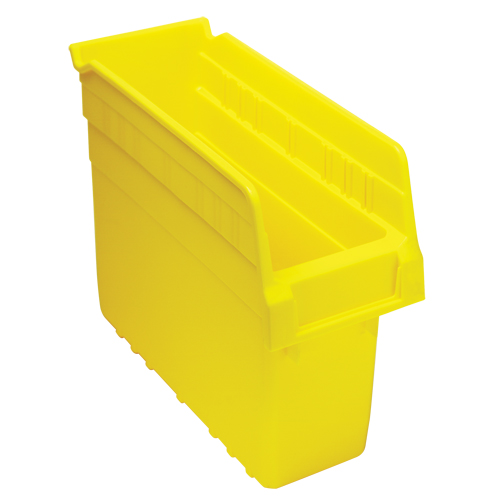 Store-Max Shelf Bins, 4-3/8" W x 8" H x 11-5/8" D, Yellow, 44 lbs. Capacity Ontario Safety Products