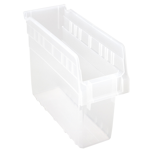 Store-Max Shelf Bins, 4-3/8" W x 8" H x 11-5/8" D, Clear, 44 lbs. Capacity Ontario Safety Products
