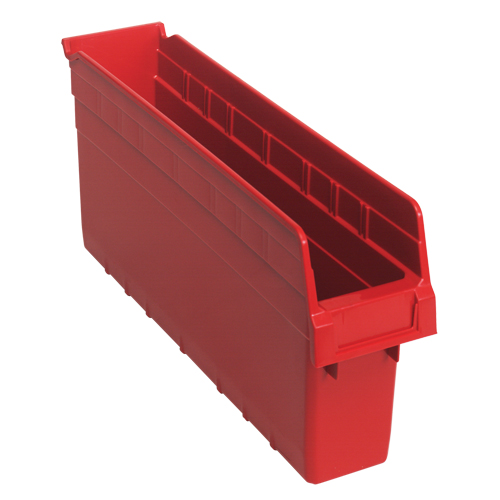 Bacs pour &eacute;tag&egrave;re Store-Max, 4-3/8" la x 8" H x 17-7/8" p, Rouge, Capacit&eacute; 56 lb Ontario Safety Products