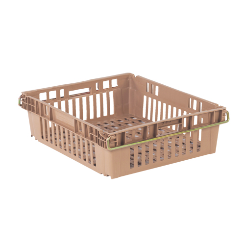 Contenant en plastique empilable Stack-N-Nest pour l'agriculture, 20,3" x 24" x 6,8", Beige Ontario Safety Products