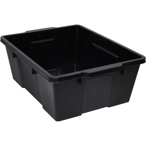 Contenant avec loquets en plastique,  la x 21" p x 7,75" h, Noir Ontario Safety Products