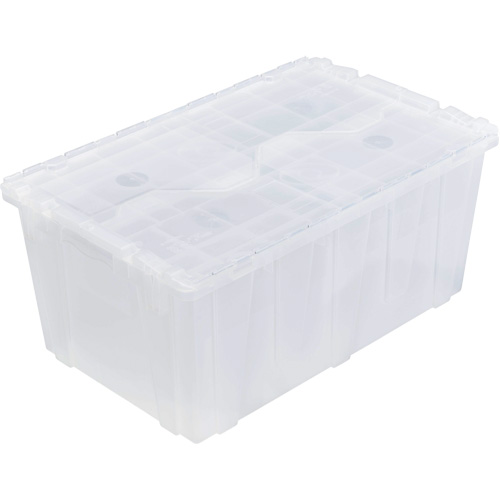FP243C FliPak Nestable Tote, 26.9" x 16.9" x 12.1", Clear Ontario Safety Products