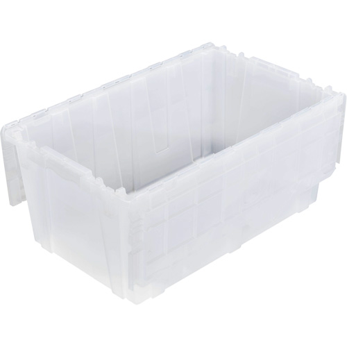 FP243C FliPak Nestable Tote, 26.9" x 16.9" x 12.1", Clear Ontario Safety Products