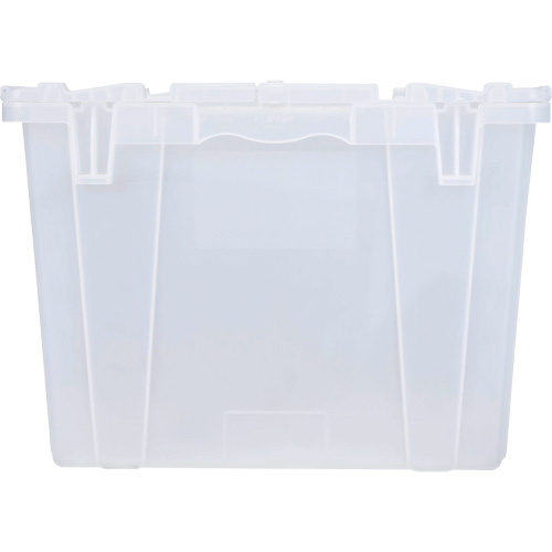 FP243C FliPak Nestable Tote, 26.9" x 16.9" x 12.1", Clear Ontario Safety Products