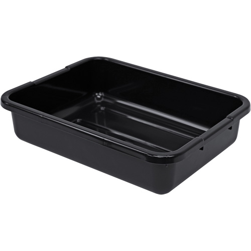 All-Purpose Ribbed-Bottom Storage Tub, 5" H x 15" D x 21" L, Plastic, Black Ontario Safety Products