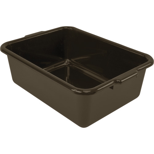 All-Purpose Flat-Bottom Storage Tub, 7" H x 15" D x 21" L, Plastic, Brown Ontario Safety Products