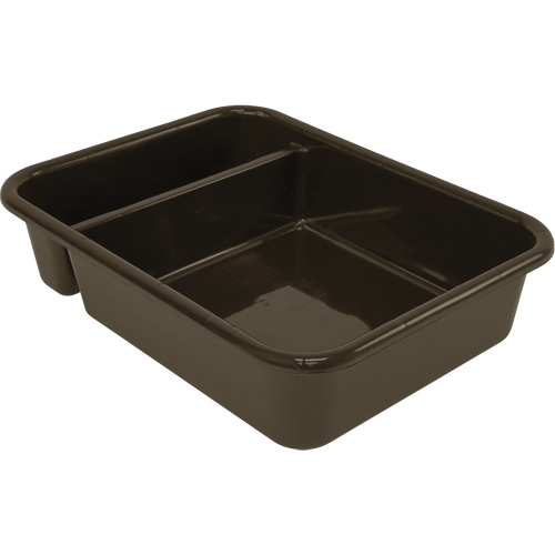 All-Purpose Compartmentalized Storage Tub, 5" H x 15" D x 20" L, Plastic, Brown Ontario Safety Products