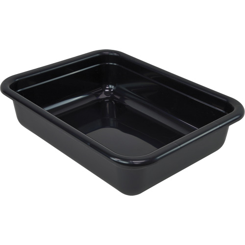 Bac d'entreposage tout usage &agrave; fond plat, 5" ha x 17" p x 22" lo, Plastique, Noir Ontario Safety Products