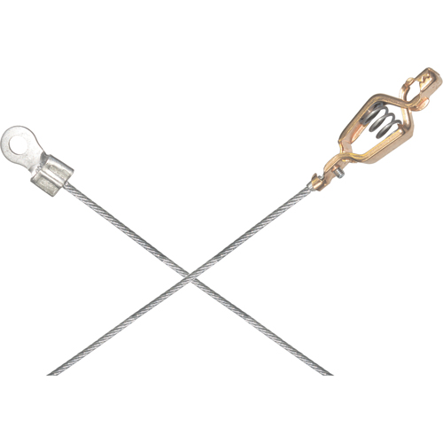 Light-Duty Bonding & Grounding Wire Assemblies - Alligator Clip & 1/4" Terminal Connectors Ontario Safety Products