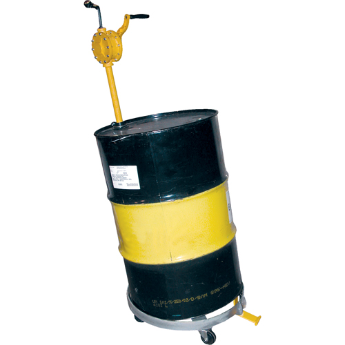 Tilting Drum Dollies, Steel, 900 lbs. Capacity, 23-1/2" Diameter, Hard Rubber Casters Ontario Safety Products