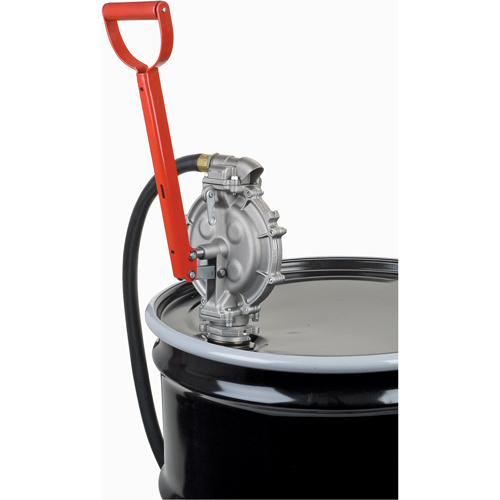 Hand Pump, Aluminum/Steel, 25.5 oz./Stroke, Fits 15-55 Gal. Ontario Safety Products