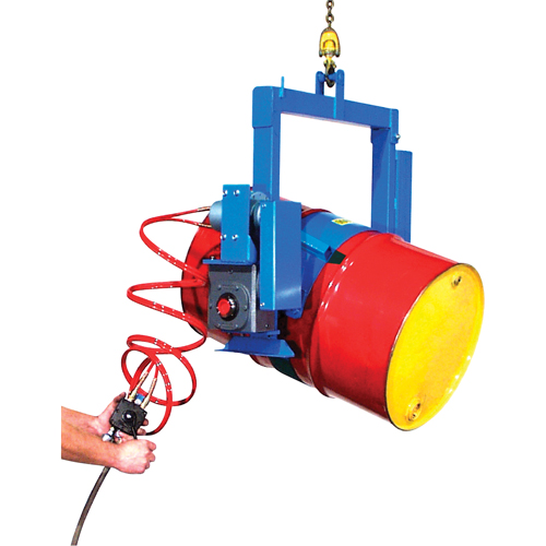 Power Drum Tilter - Air Motor, 55 US gal. (45 Imperial Gal.) Drum Size, 1500 lbs./680 kg. Cap. Ontario Safety Products