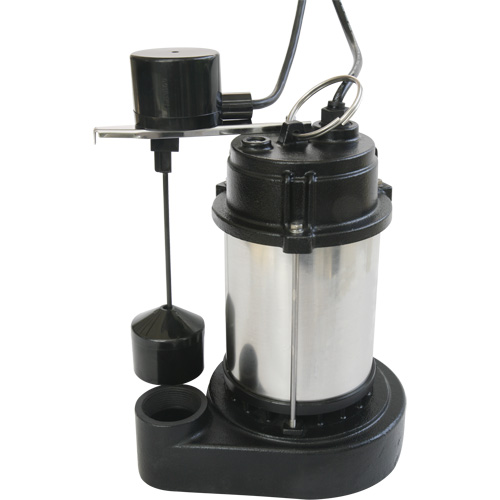 Pompe &agrave; boîtier en acier inoxydable et base en fonte, 1/3 CV, D&eacute;bit 3630 gal./h Ontario Safety Products