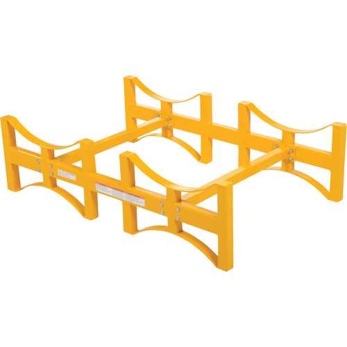 Porte-barils empilable en acier, 2 barils, Capacit&eacute; de 1600 lb, 45-1/2" la x 29-7/8" p x 12-3/4" h Ontario Safety Products