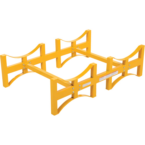 Porte-barils empilable en acier, 2 barils, Capacit&eacute; de 1600 lb, 45-1/2" la x 29-7/8" p x 12-3/4" h Ontario Safety Products