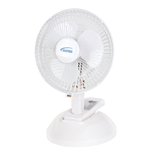 Clip-On & Desk Fan, 6" Diameter, 2 Speeds Ontario Safety Products