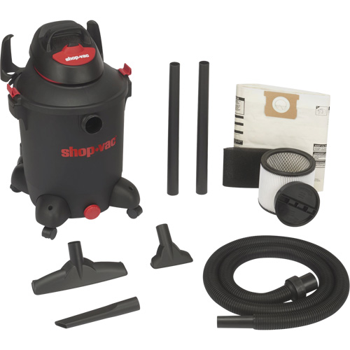 Aspirateur utilitaire pour atelier, Secs-humides, 5 CV, 10 gal. US (37,9 litres) Ontario Safety Products