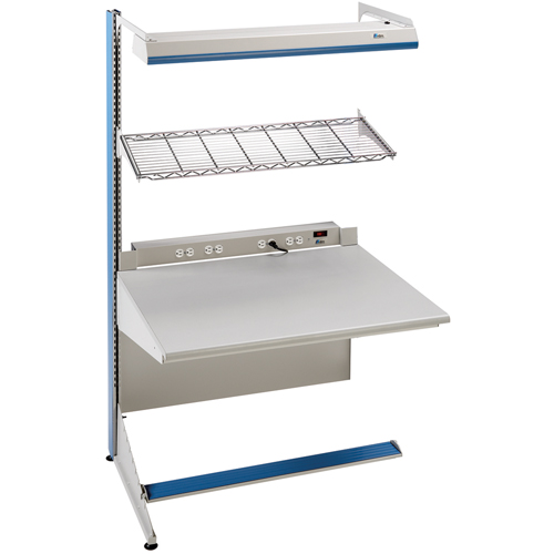 Postes de travail modulaires ergonomiques - Exemples de configurations - A-SA Ajouts &agrave; un c&ocirc;t&eacute;, 36" la x 28" p x 84" h, Ajout &agrave; un c&ocirc;t&eacute; Ontario Safety Products