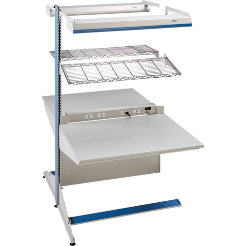 Postes de travail modulaires ergonomiques - Exemples de configurations - A-DA Ajouts &agrave; deux c&ocirc;t&eacute;s, 60" la x 56" p x 84" h, Ajout &agrave; deux c&ocirc;t&eacute;s Ontario Safety Products