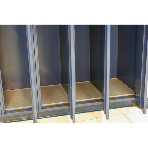 Locker Base Insert, Fits Locker Size 12" x 18", Dark Grey, Plastic Ontario Safety Products