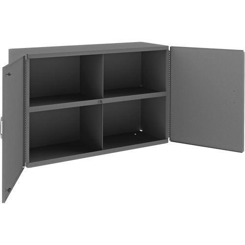 Wall-Mountable Cabinet, 24" H x 33-13/16" W x 12-3/8" D, 1 Shelves, Steel, Grey Ontario Safety Products