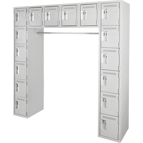 Assembled Archettes Clean Line Economy Lockers, 16 -tier, Bank of 3, 18" x 72" x 12", Steel Ontario Safety Products