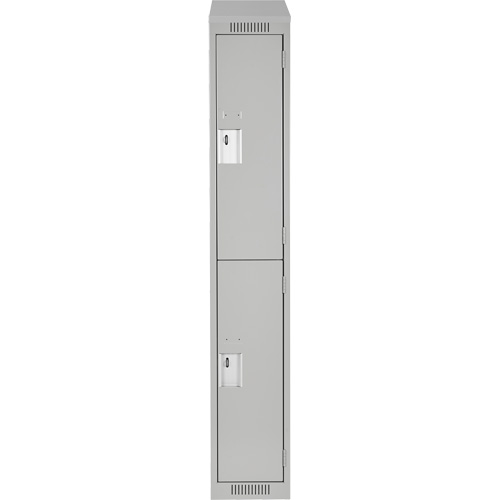 Casiers Clean Line, 2 niveaux, 12" x 18" x 78", Acier, Gris, Rivet (assembl&eacute;) Ontario Safety Products