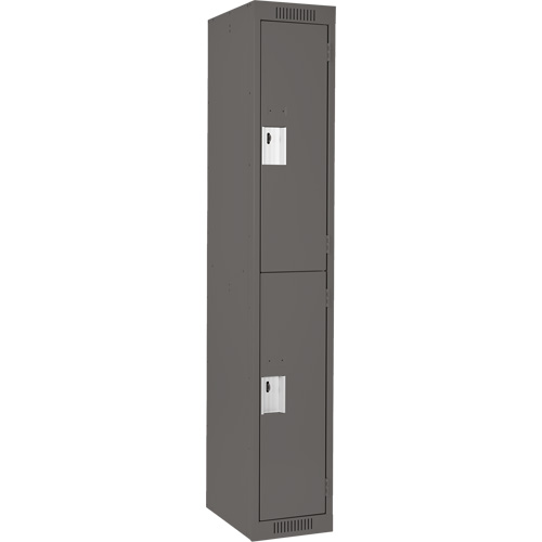 Casiers Clean Line, 2 niveaux, 12" x 18" x 72", Acier, Charbon, Rivet (assembl&eacute;) Ontario Safety Products
