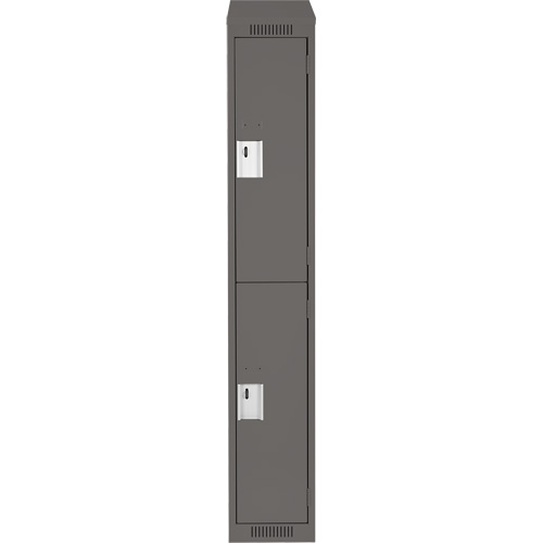 Casiers Clean Line, 2 niveaux, 12" x 18" x 78", Acier, Charbon, Rivet (assembl&eacute;) Ontario Safety Products